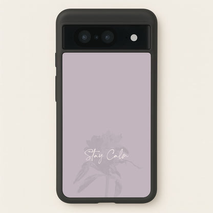Mauve Stay Calm  - Clean Girl Aesthetic Phone Case for Google Pixel 8