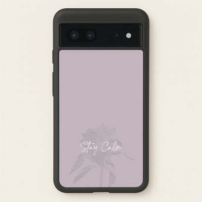 Mauve Stay Calm  - Clean Girl Aesthetic Phone Case for Google Pixel 7