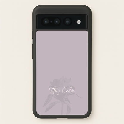 Mauve Stay Calm  - Clean Girl Aesthetic Phone Case for Google Pixel 7 Pro