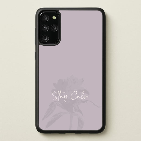 Mauve Stay Calm  - Clean Girl Aesthetic Phone Case for Galaxy S20 Plus