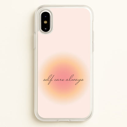 Self Care Always  - Clean Girl Aesthetic Phone Case for iPhone X / XS
