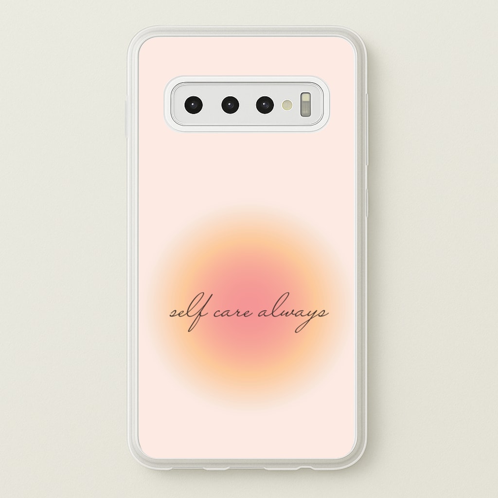 Self Care Always  - Clean Girl Aesthetic Phone Case for Galaxy S10