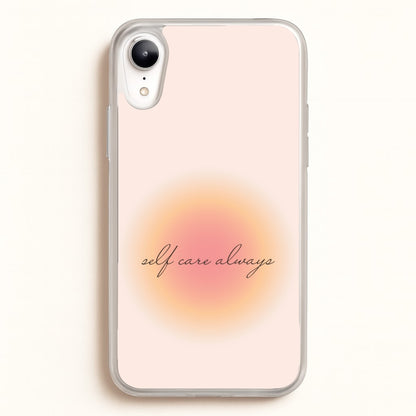 Self Care Always  - Clean Girl Aesthetic Phone Case for iPhone XR