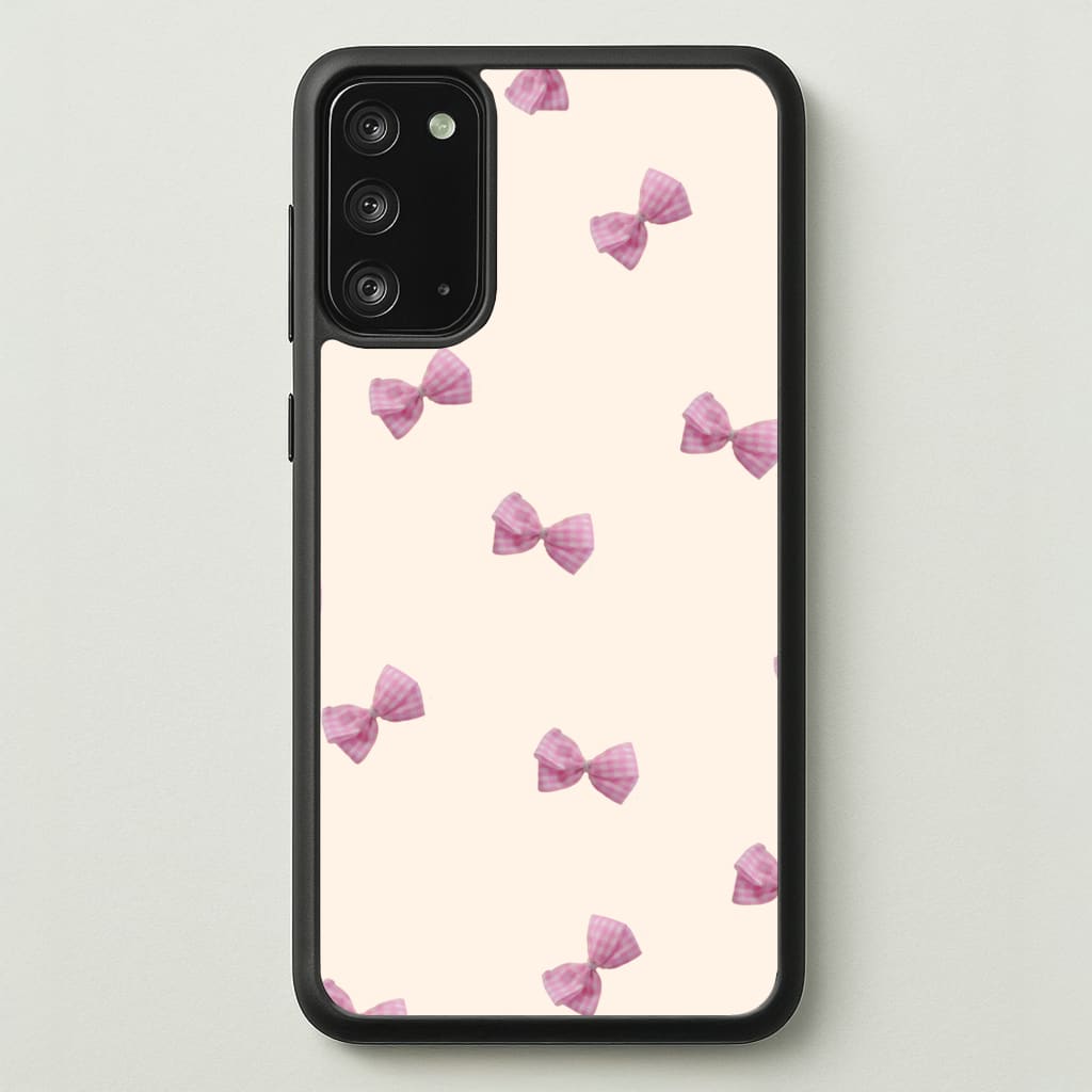 Pink Coquette Bows  - Clean Girl Aesthetic Phone Case for Galaxy Note 20