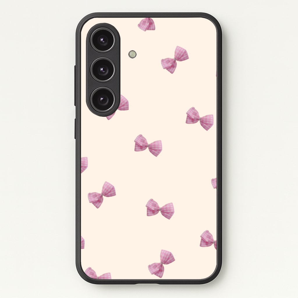 Pink Coquette Bows  - Clean Girl Aesthetic Phone Case for Galaxy S24