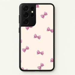Pink Coquette Bows  - Clean Girl Aesthetic Phone Case for Galaxy S21 Ultra