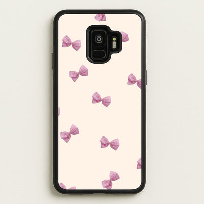 Pink Coquette Bows  - Clean Girl Aesthetic Phone Case for Galaxy S9