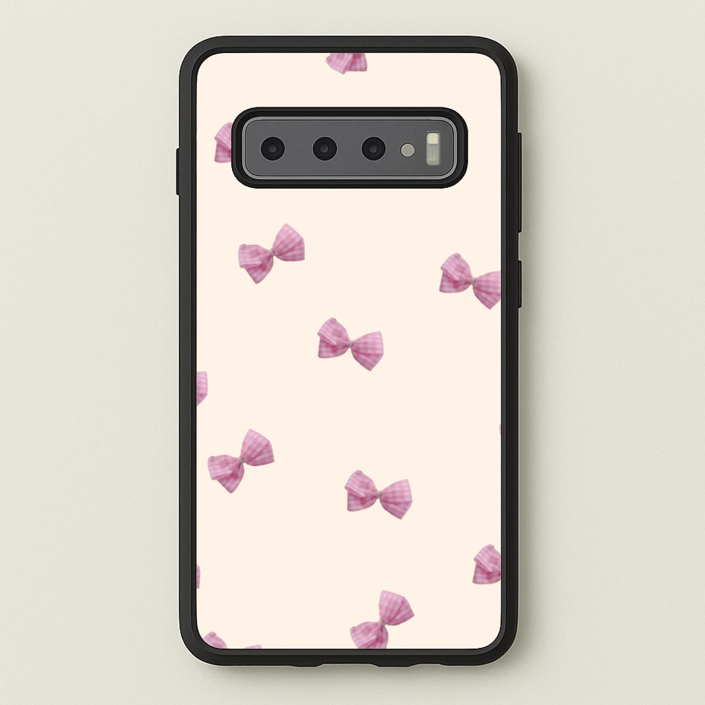 Pink Coquette Bows  - Clean Girl Aesthetic Phone Case for Galaxy S10