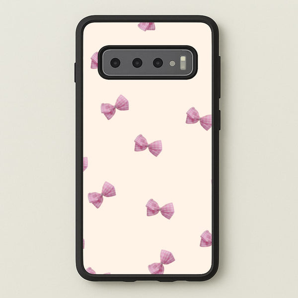Pink Coquette Bows  - Clean Girl Aesthetic Phone Case for Galaxy S10
