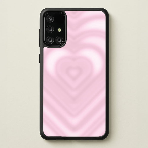 Drippy Love Heart Pink  - Clean Girl Aesthetic Phone Case for Galaxy A71