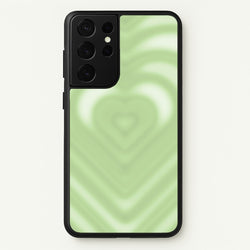Drippy Love Heart Green  - Clean Girl Aesthetic Phone Case for Galaxy S21 Ultra
