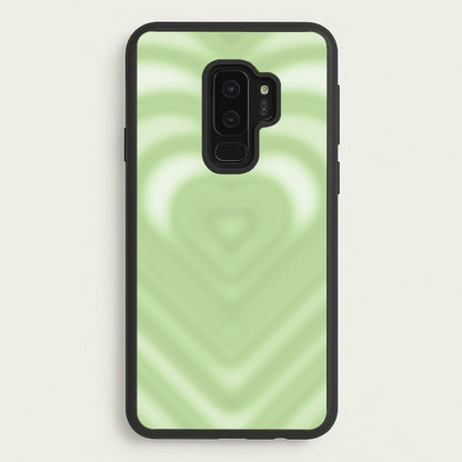 Drippy Love Heart Green  - Clean Girl Aesthetic Phone Case for Galaxy S9 Plus