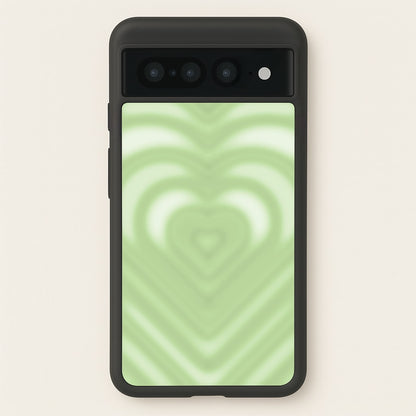 Drippy Love Heart Green  - Clean Girl Aesthetic Phone Case for Google Pixel 7 Pro