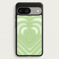 Drippy Love Heart Green  - Clean Girl Aesthetic Phone Case for Google Pixel 9 / 9 Pro