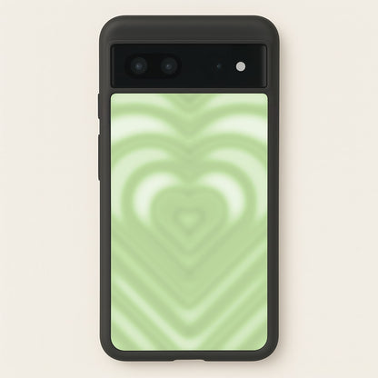 Drippy Love Heart Green  - Clean Girl Aesthetic Phone Case for Google Pixel 7