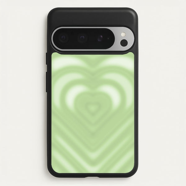 Drippy Love Heart Green  - Clean Girl Aesthetic Phone Case for Google Pixel 9 Pro XL