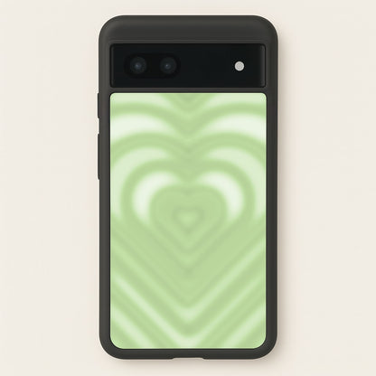 Drippy Love Heart Green  - Clean Girl Aesthetic Phone Case for Google Pixel 7a