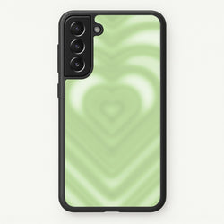 Drippy Love Heart Green  - Clean Girl Aesthetic Phone Case for Galaxy S21FE