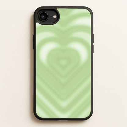 Drippy Love Heart Green  - Clean Girl Aesthetic Phone Case for iPhone 6 / 7 / 8 / SE