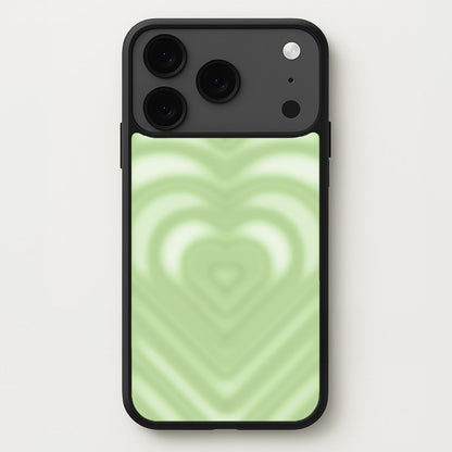 Drippy Love Heart Green Phone Case for iPhone 17 Pro