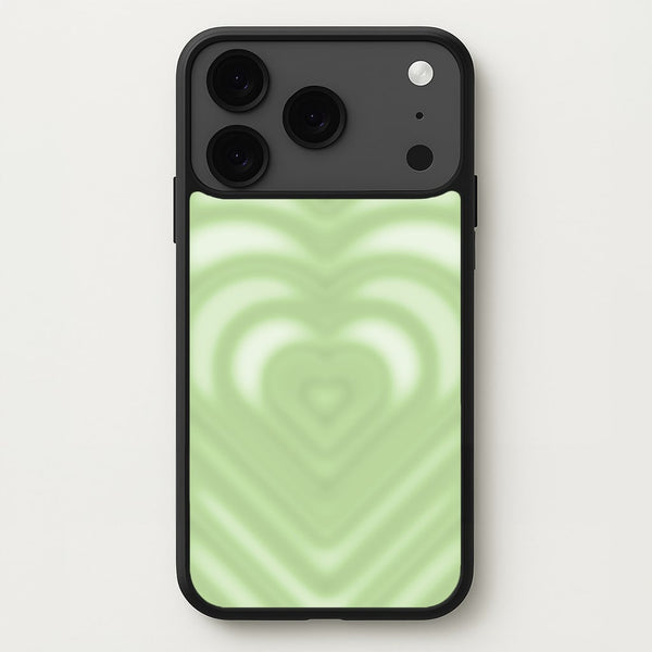 Drippy Love Heart Green Phone Case for iPhone 17 Pro
