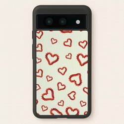 Elastic Hearts Pattern  - Clean Girl Aesthetic Phone Case for Google Pixel 8a