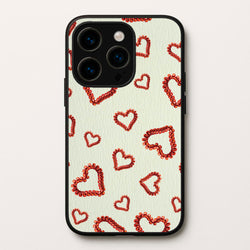 Elastic Hearts Pattern  - Clean Girl Aesthetic Phone Case for iPhone 15 Pro