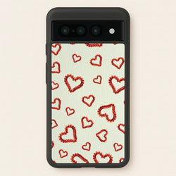 Elastic Hearts Pattern  - Clean Girl Aesthetic Phone Case for Google Pixel 7 Pro