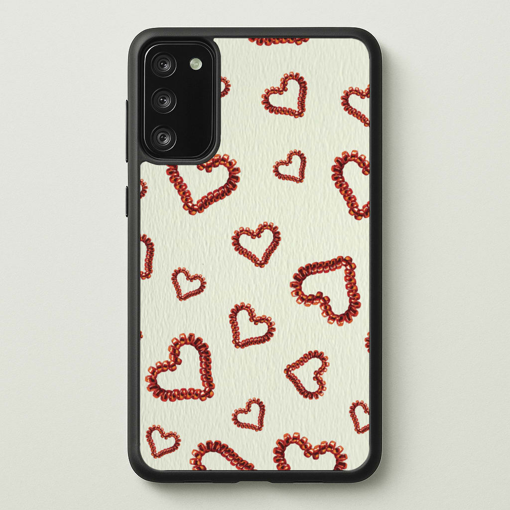 Elastic Hearts Pattern  - Clean Girl Aesthetic Phone Case for Galaxy A41