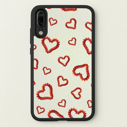 Elastic Hearts Pattern  - Clean Girl Aesthetic Phone Case for Huawei P20