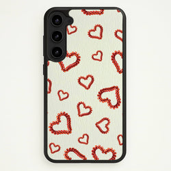 Elastic Hearts Pattern  - Clean Girl Aesthetic Phone Case for Galaxy S23