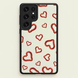Elastic Hearts Pattern  - Clean Girl Aesthetic Phone Case for Galaxy S22 Ultra