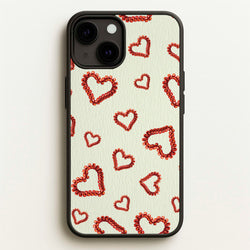 Elastic Hearts Pattern  - Clean Girl Aesthetic Phone Case for iPhone 13