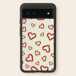 Elastic Hearts Pattern  - Clean Girl Aesthetic Phone Case for Google Pixel 6