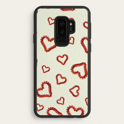 Elastic Hearts Pattern  - Clean Girl Aesthetic Phone Case for Galaxy S9 Plus