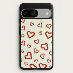 Elastic Hearts Pattern  - Clean Girl Aesthetic Phone Case for Google Pixel 9 / 9 Pro