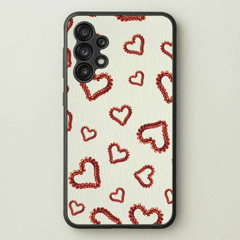 Elastic Hearts Pattern  - Clean Girl Aesthetic Phone Case for Galaxy A13