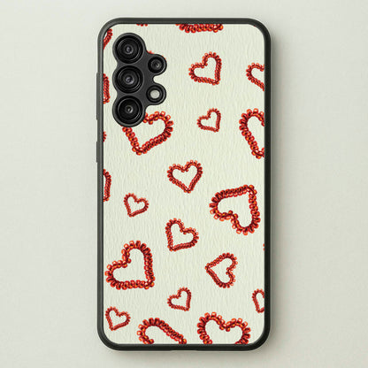 Elastic Hearts Pattern  - Clean Girl Aesthetic Phone Case for Galaxy A13