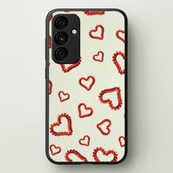 Elastic Hearts Pattern  - Clean Girl Aesthetic Phone Case for Galaxy A15