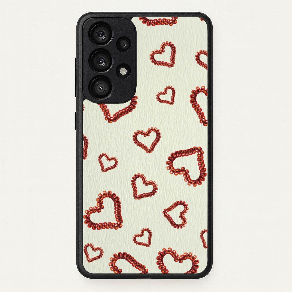 Elastic Hearts Pattern  - Clean Girl Aesthetic Phone Case for Galaxy A53