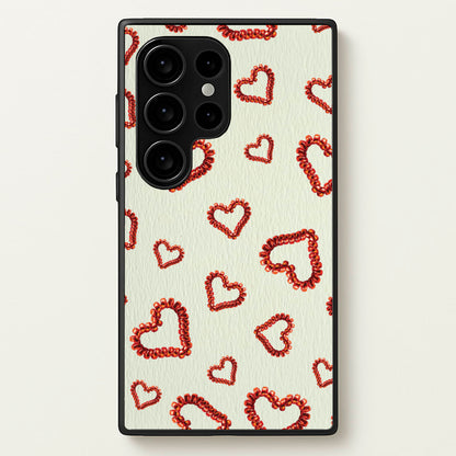 Elastic Hearts Pattern  - Clean Girl Aesthetic Phone Case for Galaxy S24 Ultra