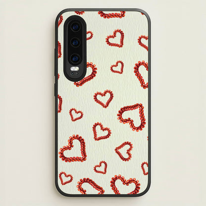Elastic Hearts Pattern  - Clean Girl Aesthetic Phone Case for Huawei P30