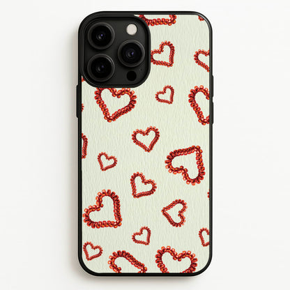 Elastic Hearts Pattern  - Clean Girl Aesthetic Phone Case for iPhone 13 Pro Max