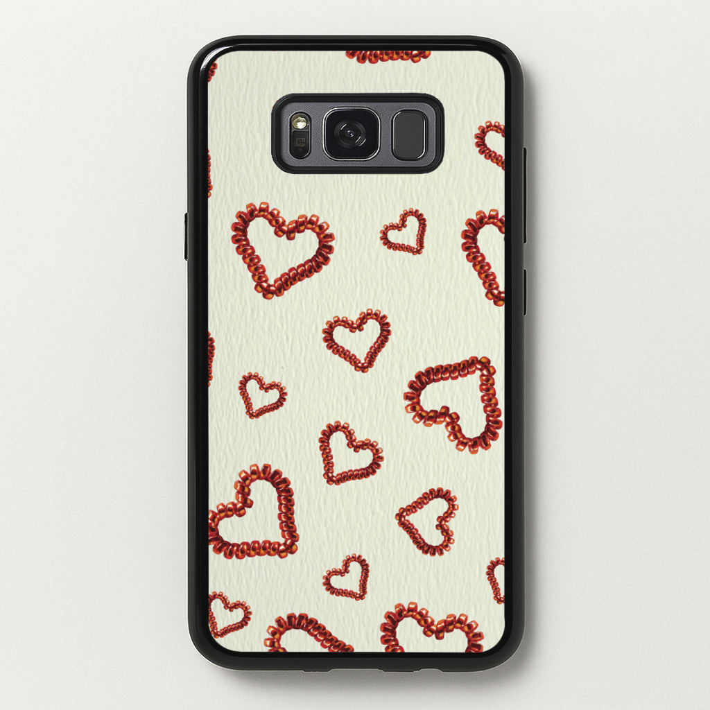 Elastic Hearts Pattern  - Clean Girl Aesthetic Phone Case for Galaxy S8