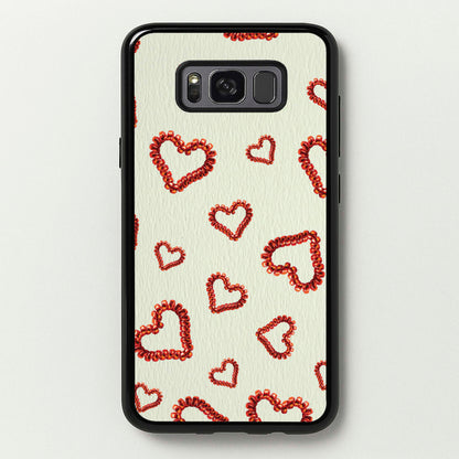 Elastic Hearts Pattern  - Clean Girl Aesthetic Phone Case for Galaxy S8