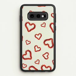 Elastic Hearts Pattern  - Clean Girl Aesthetic Phone Case for Galaxy S10e