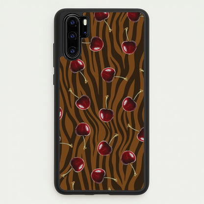 Animal Print With Cherries Pattern  - Clean Girl Aesthetic Phone Case for Huawei P30 Pro