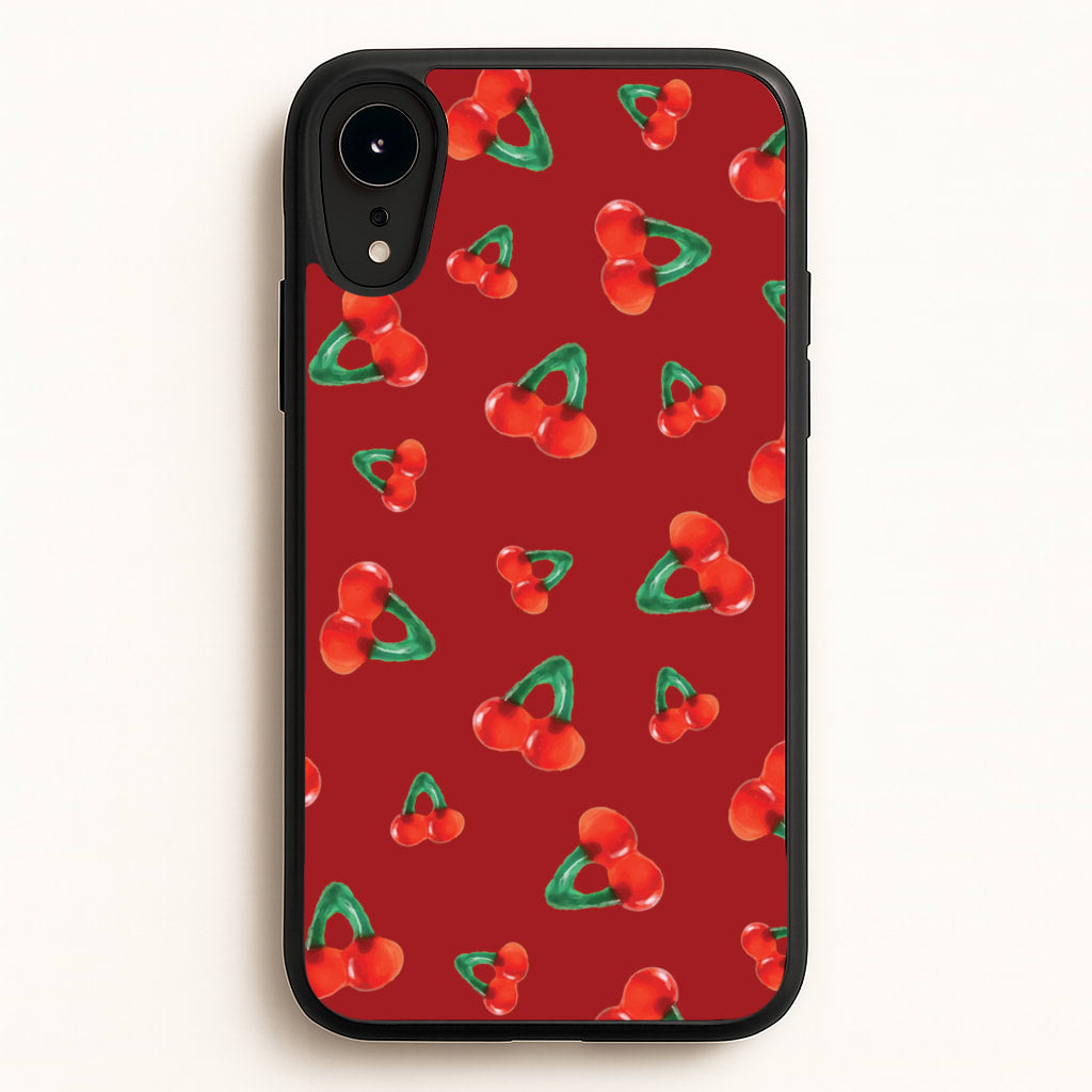 Gummy Cherries Pattern  - Clean Girl Aesthetic Phone Case for iPhone XR