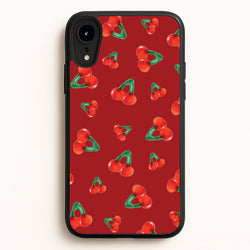 Gummy Cherries Pattern  - Clean Girl Aesthetic Phone Case for iPhone XR