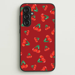 Gummy Cherries Pattern  - Clean Girl Aesthetic Phone Case for Galaxy S23FE